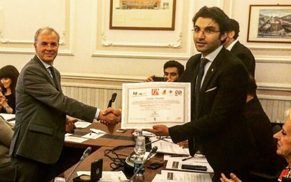 Il Presidente del GAL Cosimo Durante riceve il Premio Speciale ProArte 2015