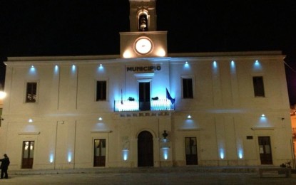 Domani il Palazzo Comunale di Guagnano si illuminerà di blu per l’autismo