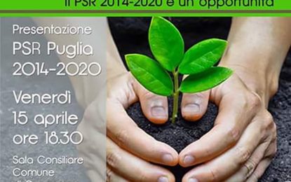 Stasera nella Sala Consiliare di Guagnano si presenta il PSR 2014-2020