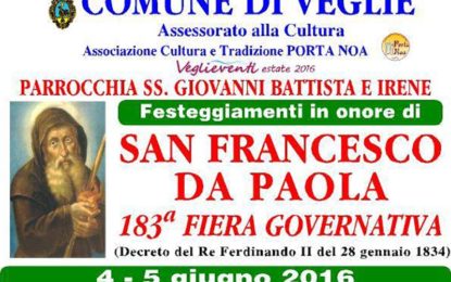 A Veglie torna la “fera”, sabato e domenica i festeggiamenti in onore di San Francesco da Paola