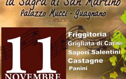 Domani a Guagnano “La Sagra di San Martino”, appuntamento a Palazzo Mucci