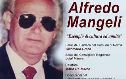 “Alfredo Mangeli, esempio di cultura e umiltà”, domani al Centro Culturale Tarantini di Novoli una conferenza