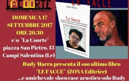 Rudy Marra presenta il suo nuovo libro a Campi Salentina
