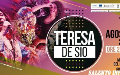 “Premio Terre del Negramaro”, il Suono Illuminato procede il tour a Guagnano con il concerto di Teresa De Sio