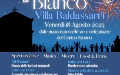 La Notte in Bianco: primo appuntamento a Villa Baldassarri