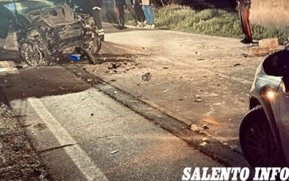 Drammatico incidente sulla S.P. Campi Salentina – Novoli: un morto e tre feriti